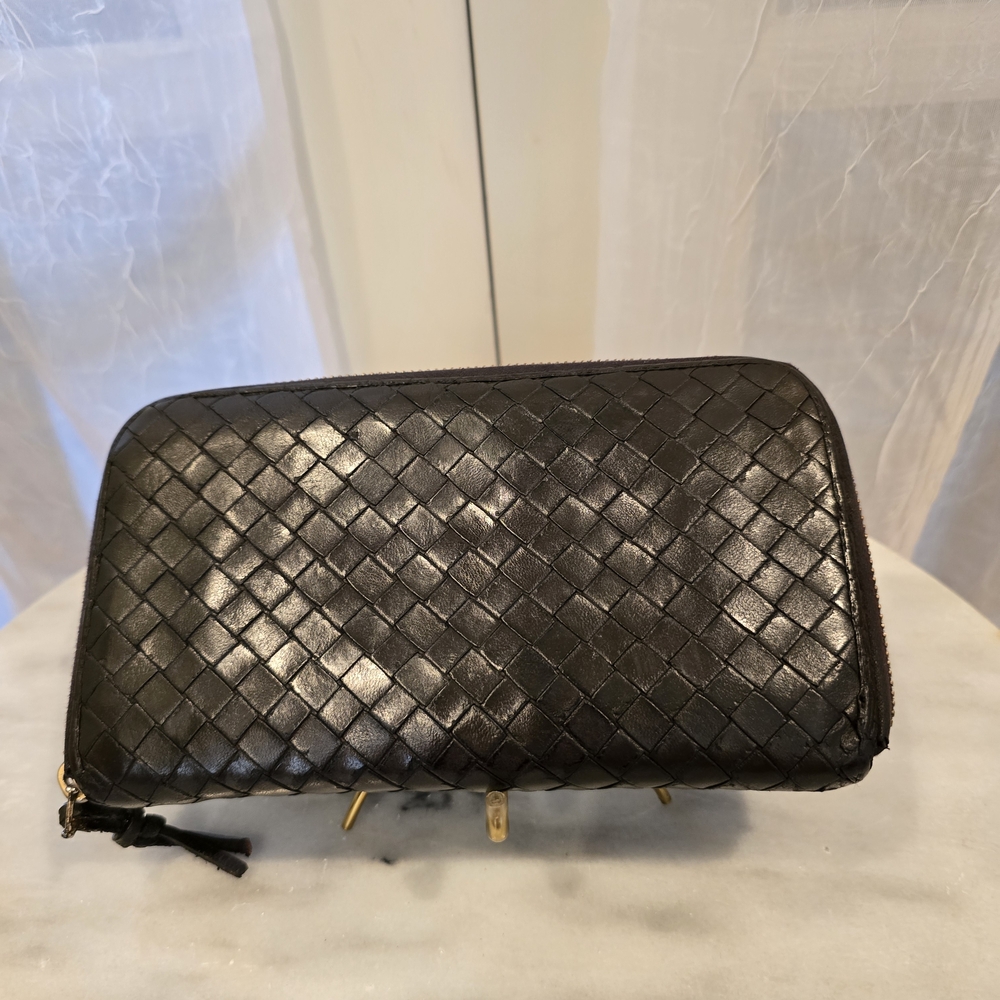 Bottega Veneta Dark Brown Interaccio Wallet